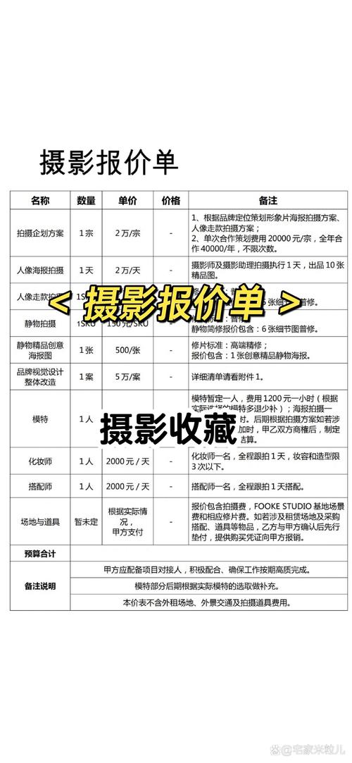 2. 拍摄执行费用