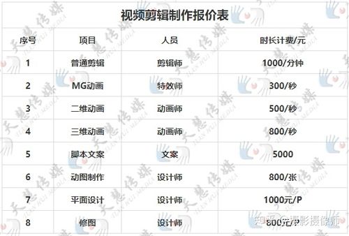 3. 后期制作费用